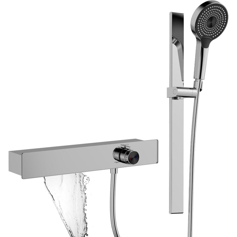 foto del prodotto oihpaw rubinetto per vasca con doccetta a 3 modalit , miscelatore per vasca da bagno a muro rubinetto vasca da bagno cascata miscelatore vasca da