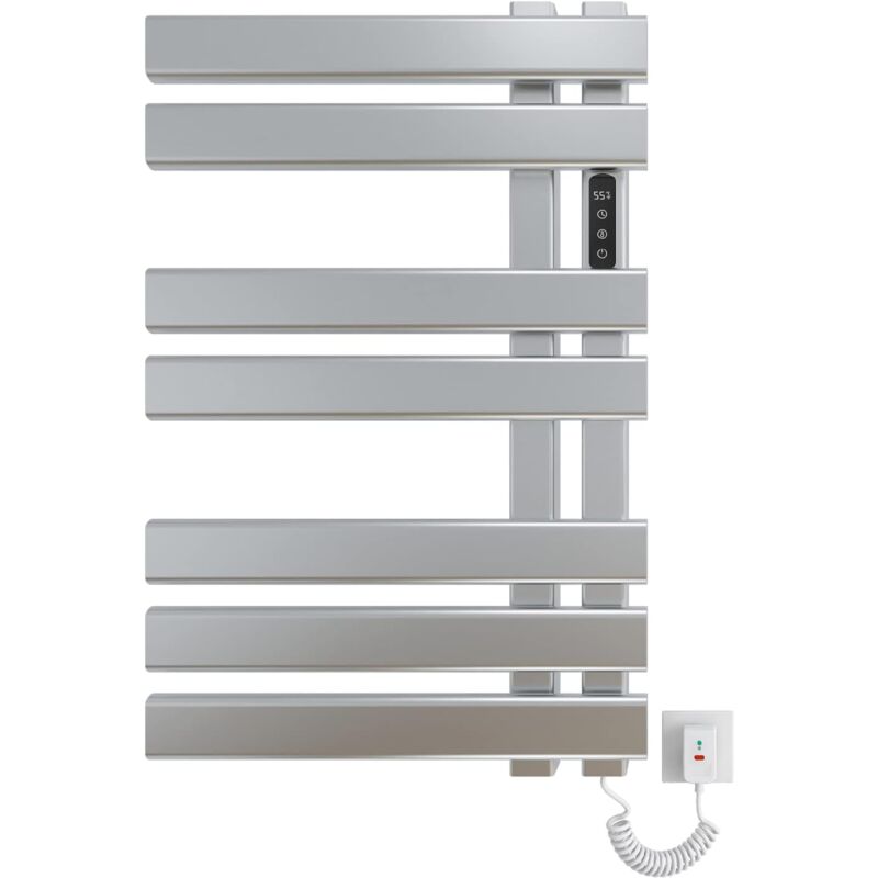 foto del prodotto oihpaw scaldasalviette elettrico bagno, termoarredo elettrico bagno argento 450 mm 720 mm, scaldasalviette elettrico, termoarredo elettrico,