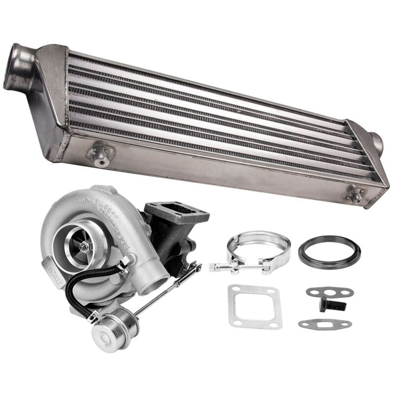 foto del prodotto oil cooled t3 turbocharger tuebine 21 x 7 x 2.5 intercooler universal