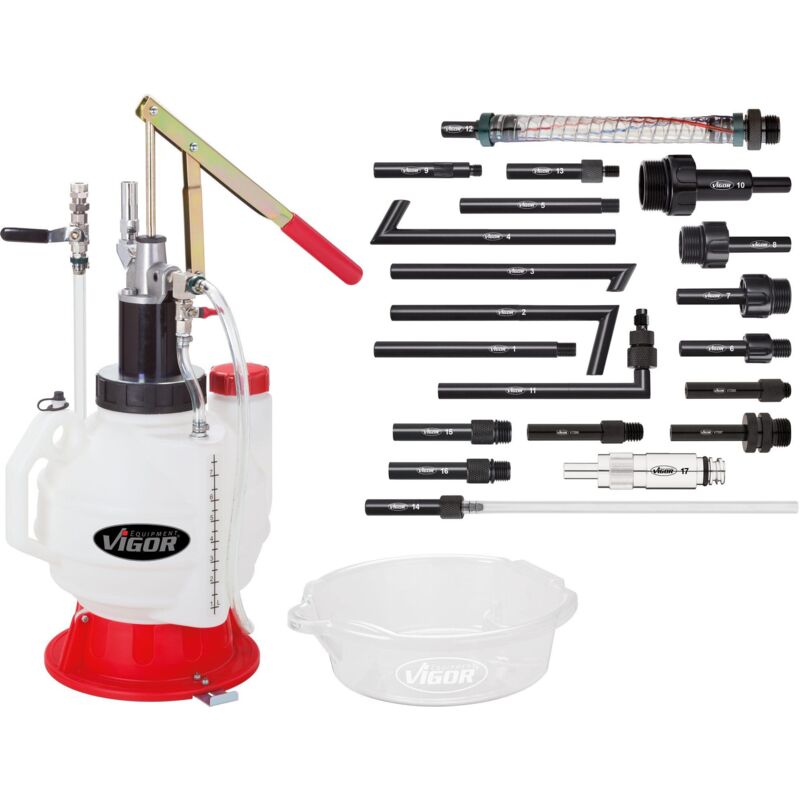 foto del prodotto oil filling device with adapter set v4385n 21 pieces numero utensili 21