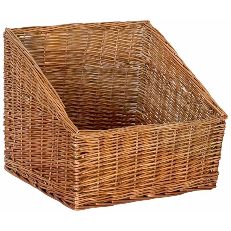 foto del prodotto okaffarefatto cesta espositore portapane in vimini quadrato cm 45 x 45 h 40