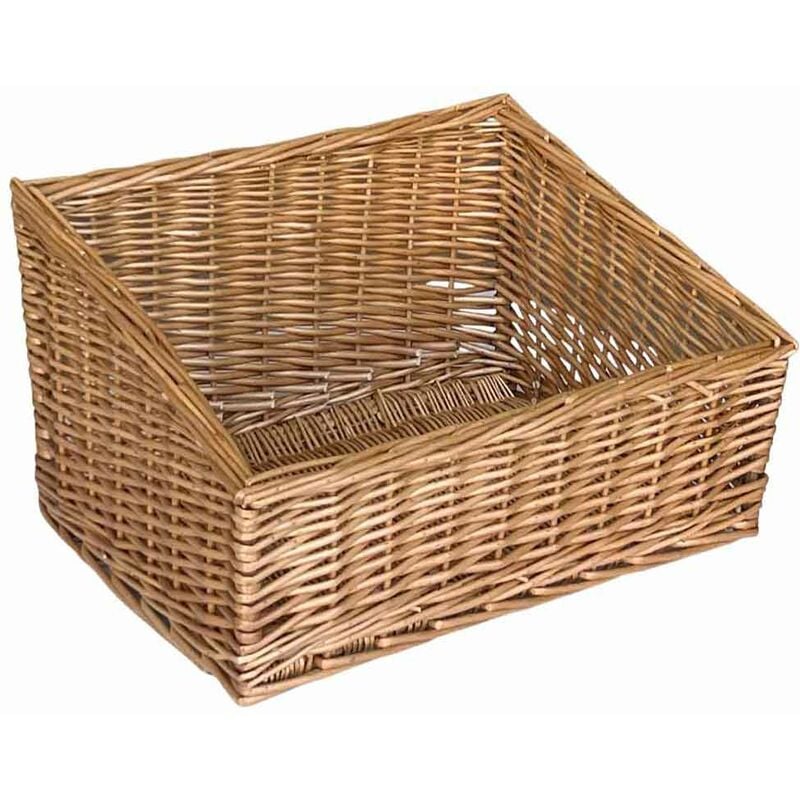 foto del prodotto okaffarefatto cesta espositore portapane in vimini rettangolare cm 50 x 37 h 20