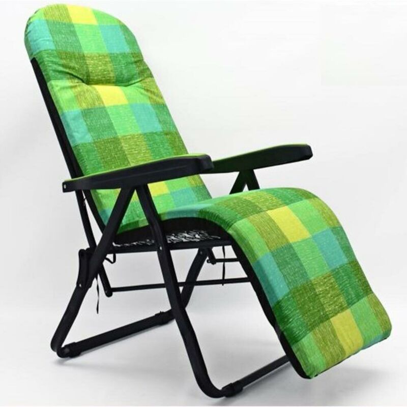 foto del prodotto okaffarefatto sdraio relax metal f.a.r modello haiti in metallo con cuscino imbottito verde