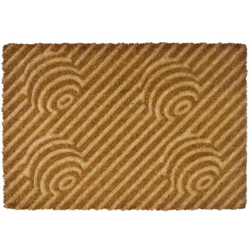 foto del prodotto okaffarefatto zerbino classico rettangolare in fibra di cocco naturale cm 40 x 60 per ingresso