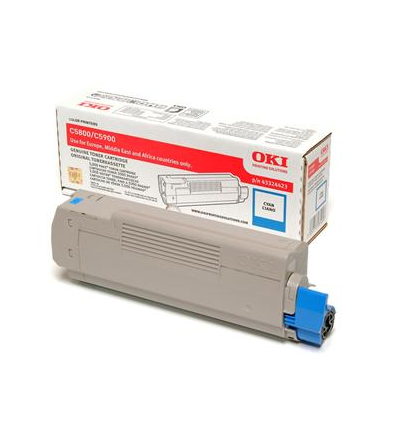 foto del prodotto oki 43324423 cartuccia toner originale ciano 1 pezzo i 