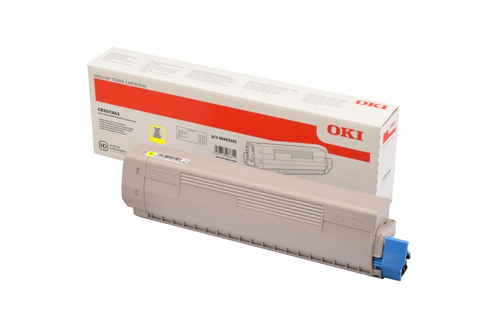 foto del prodotto oki 46443101 cartuccia toner originale giallo 1 pezzo i 