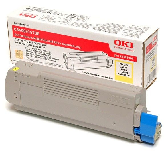 foto del prodotto oki c5600 5700 toner giallo 2k