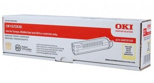 foto del prodotto oki c810 830 toner giallo 8k