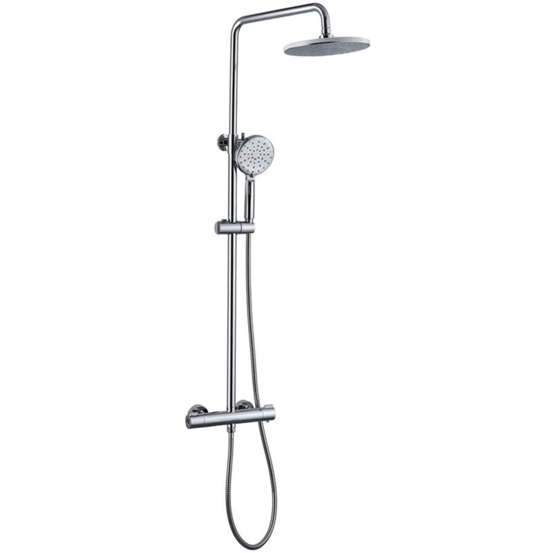 foto del prodotto okwish colonna doccia termostatica set doccia cromo sistema doccia con miscelatore in ottone kit doccia orientabile