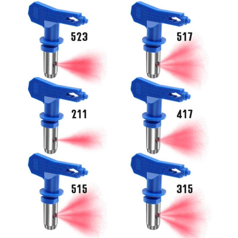 foto del prodotto okwish confezione da 6 ugelli reversibili per verniciatura airless, pistole per verniciatura airless, parti per spruzzatori per case, edifici,