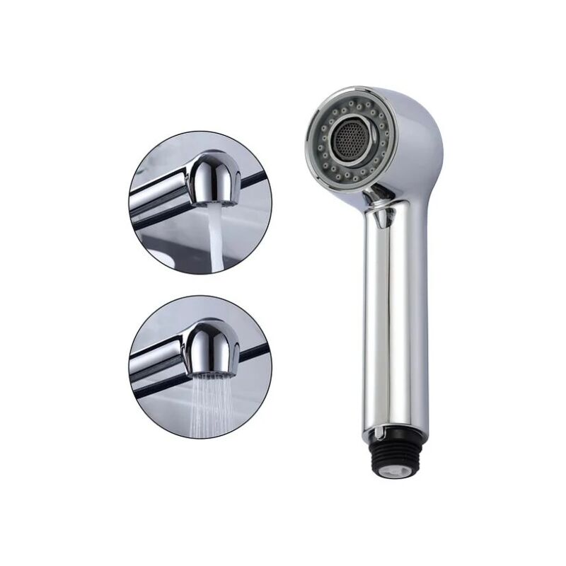 foto del prodotto okwish doccetta da cucina, rubinetto da cucina, soffione doccia a 2 getti, doccetta di ricambio per miscelatore da cucina, cromata