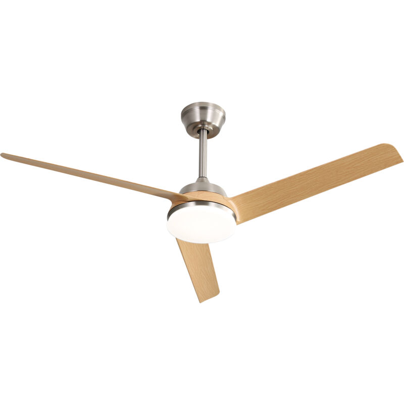 foto del prodotto okwish ventilatore da soffitto da 52 pollici con luce led da 22 w e telecomando 5 pale in abs per soggiorno