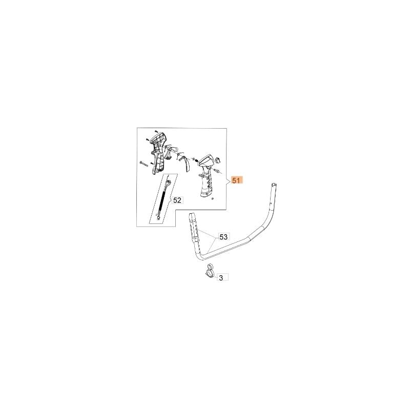foto del prodotto oleo mac impugnatura decespugliatore modelli 741 originale emak bf000138r