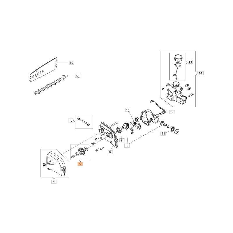 foto del prodotto oleo mac kit pignone e ingranaggio originale oleomac potatore ph 30 pph 250 61460099