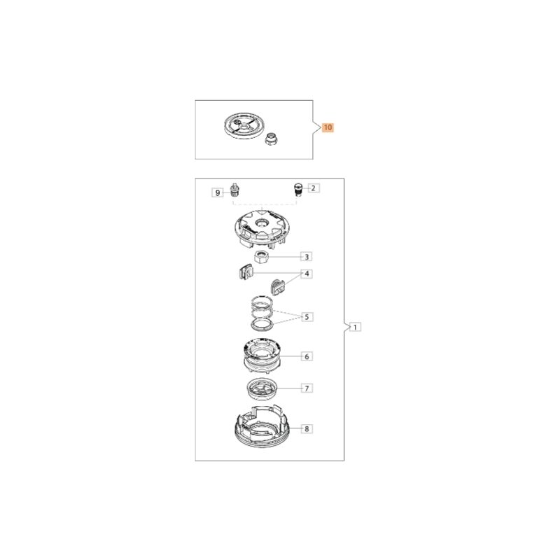 foto del prodotto oleo mac kit protezione testina decespugliatore bch 250 s originale oleomac 61460055