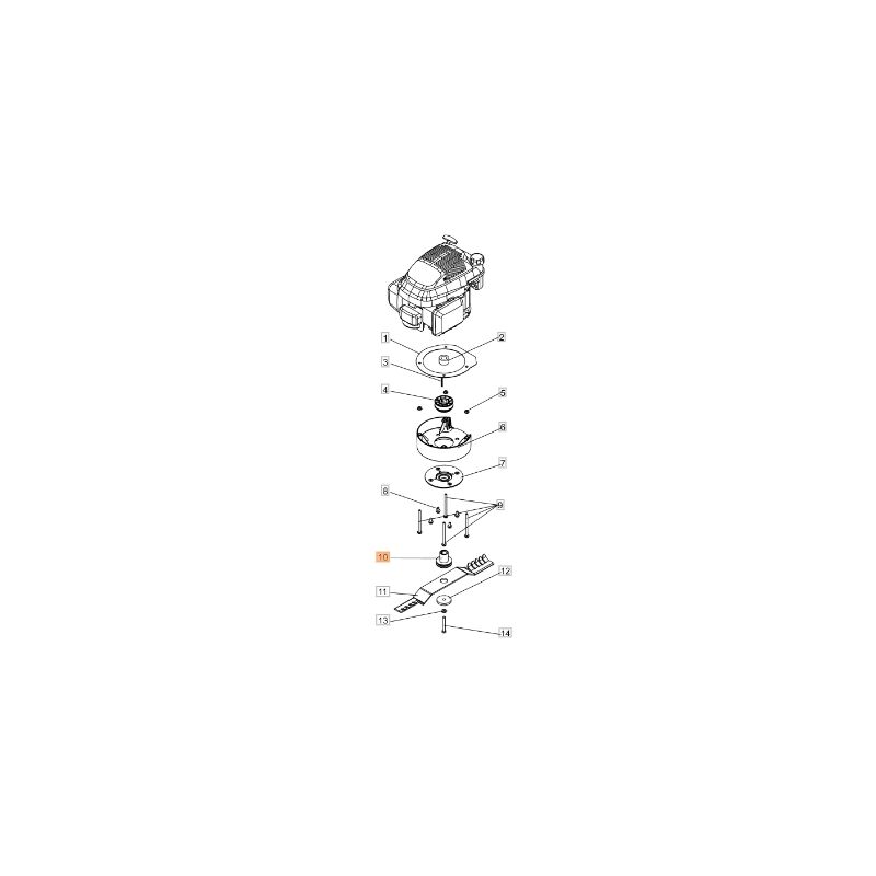 foto del prodotto oleo mac mozzo lama sfalciatutto modelli deb517 originale emak pb0302030047r