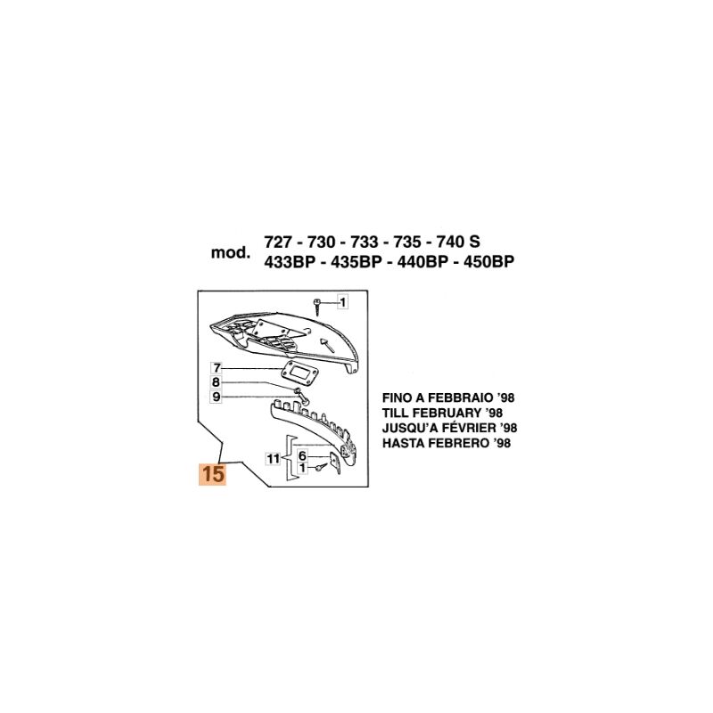 foto del prodotto oleo mac protezione disco decespugliatore modelli 433bp 722s originale emak 61030197