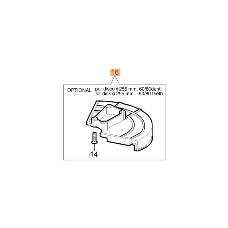 foto del prodotto oleo mac protezione disco di 255 mm originale oleomac decespugliatore 746 s 4174279r