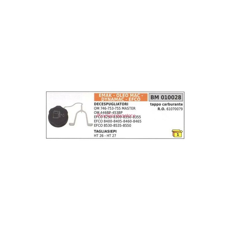 foto del prodotto oleo mac tappo carburante emak decespugliatore om 746 753 755 master 010028