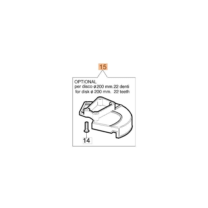 foto del prodotto oleo mac viti e protezione di 200 mm originale oleomac decespugliatore 746 s 4174280r