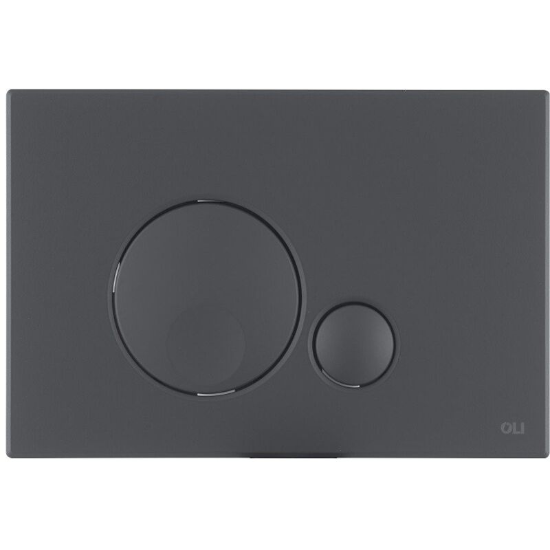 foto del prodotto oli placca doppio tasto globe grigia soft touch cassetta incasso