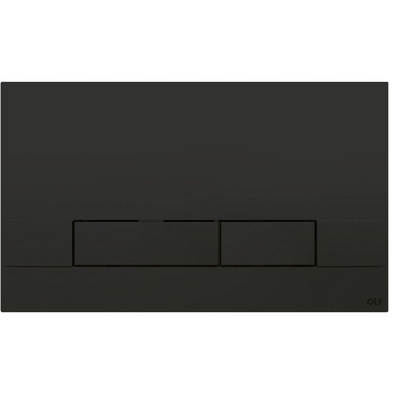 foto del prodotto oli placca doppio tasto narrow pure nera soft touch cassetta incasso