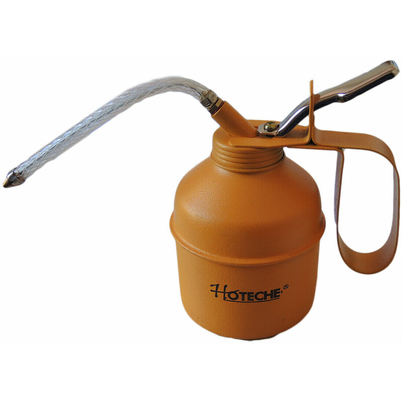foto del prodotto oliatore manuale in metallo con canna flessibile pompa lubrificazione 300cc