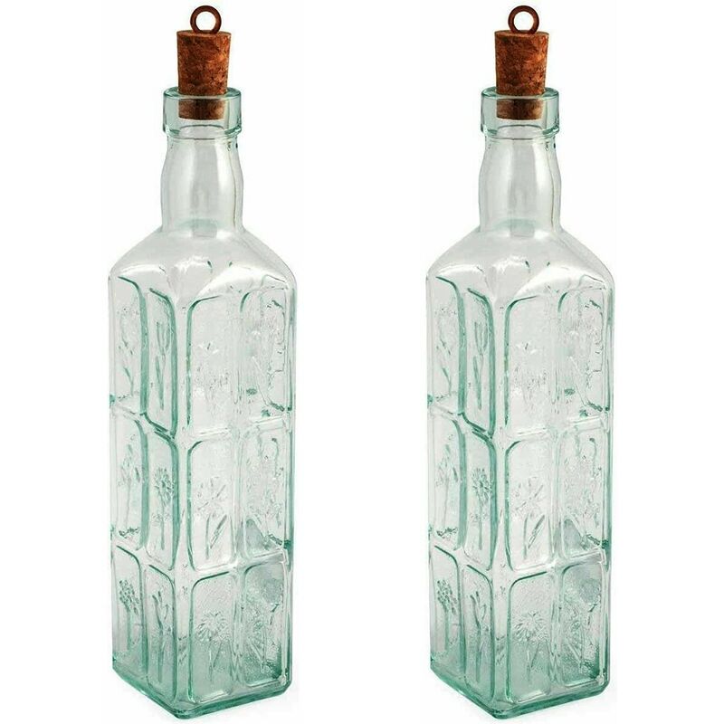foto del prodotto oliera in vetro bottiglia menage dispenser per olio aceto mezzo litro tavola set2 cucina bar ristorante bormioli rocco