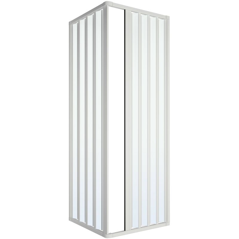 foto del prodotto olimpo docce box doccia a due lati in pvc h185 bianco, misura 140x70