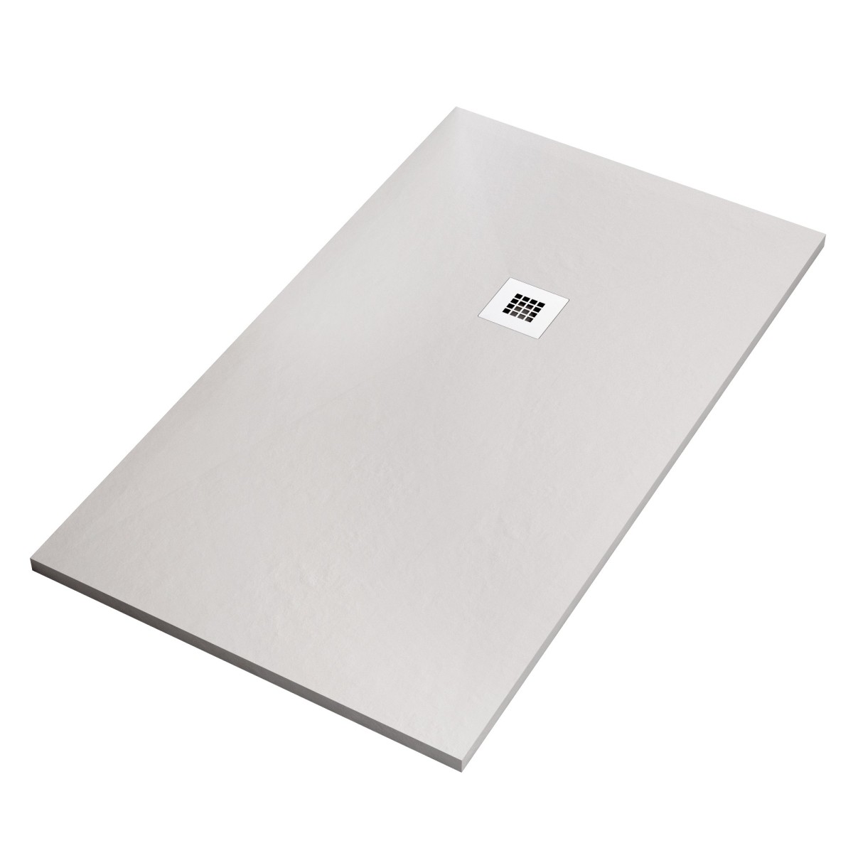 foto del prodotto olimpo docce piatto doccia bianco in marmoresina con griglia inox e piletta gratis star plus, misura 70x120