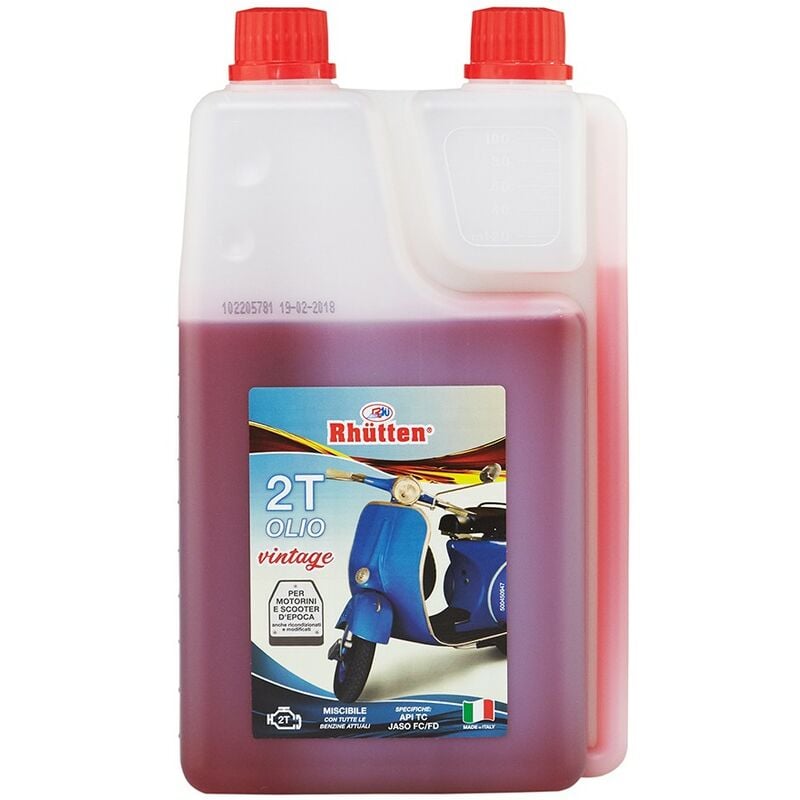 foto del prodotto olio addittivato per moto 2t 1lt rhutten