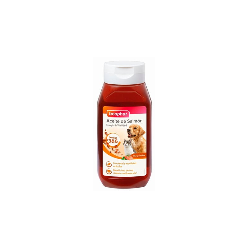 foto del prodotto olio di salmone beaphar per cani e gatti, 425 ml