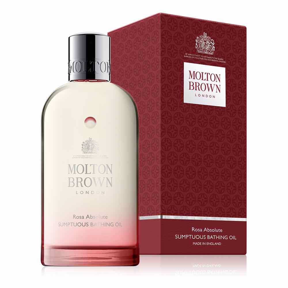 foto del prodotto olio idratante molton brown rose absolute olio bagno 200 ml