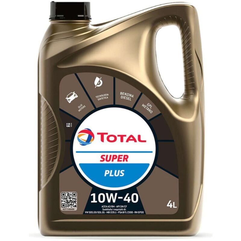 foto del prodotto olio lubrificante total super plus 10w40 4l 3 pezzi