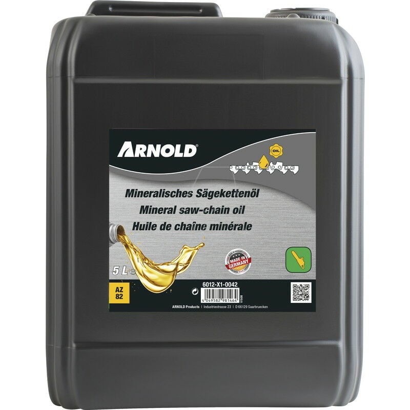 foto del prodotto olio minerale per catena per motosega, tanica da 5 l arnold