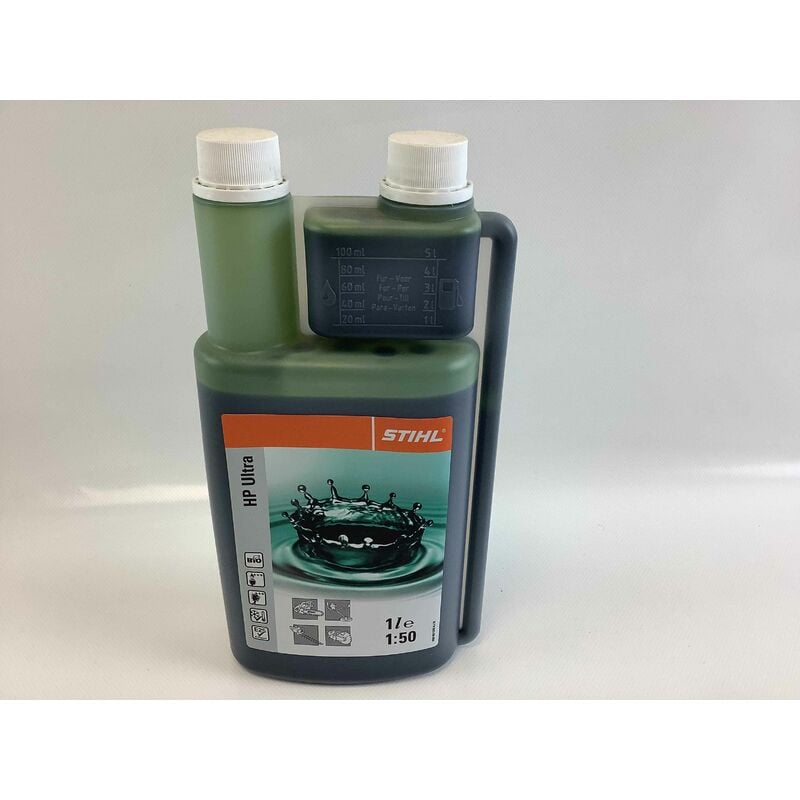 foto del prodotto olio miscela dosatore hp ultra 2 tempi originale stihl 1 lt per 50 l di benzina