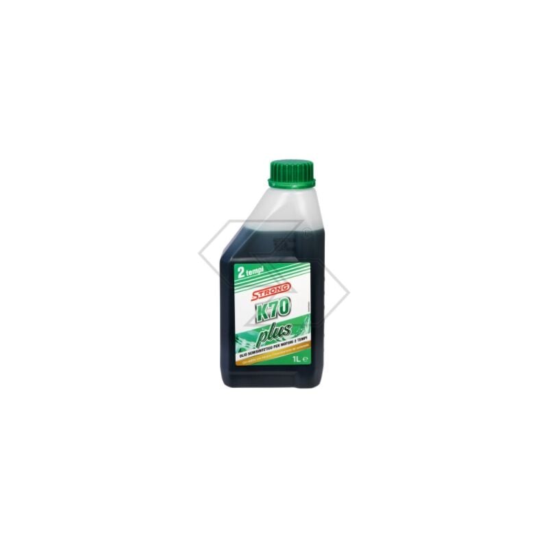 foto del prodotto olio miscela strong k70 plus semisintetico motosega decespugliatore motore 2t