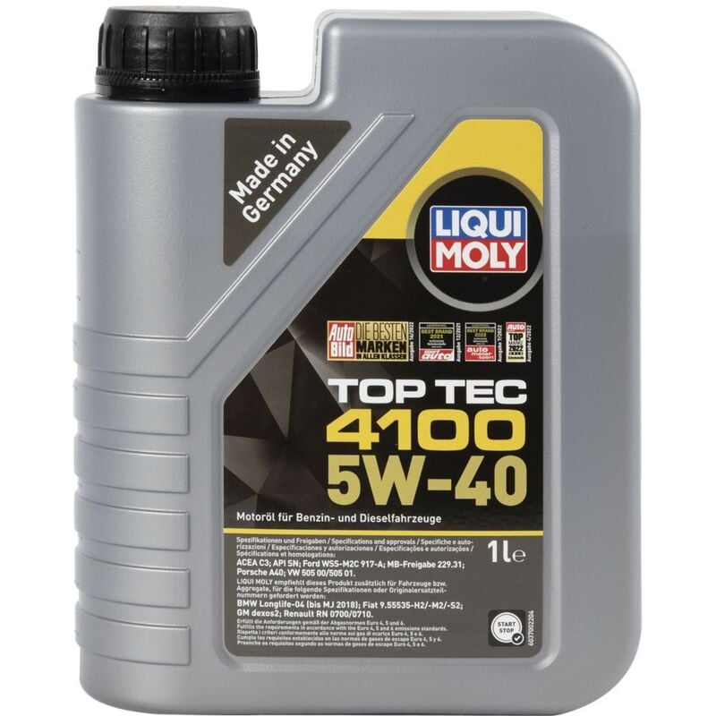 foto del prodotto olio motoe top tec 4100 5w 40 1l