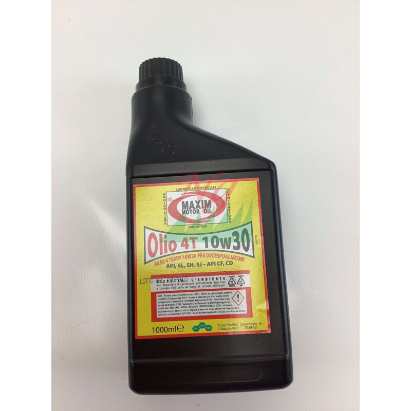 foto del prodotto olio motore 4t 10w30 1lt lubrificante 4 tempi trattorino tagliaerba 320140