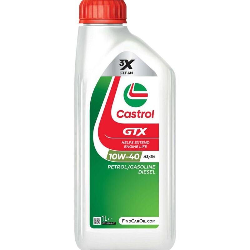 foto del prodotto olio motore lubrificante castrol gtx ultraclean 10w 40 a3 b4 1l