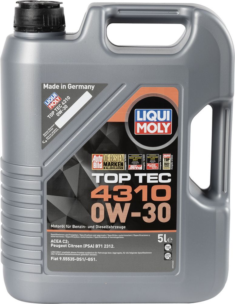 foto del prodotto olio motore top tec 4310 0w 30 5l
