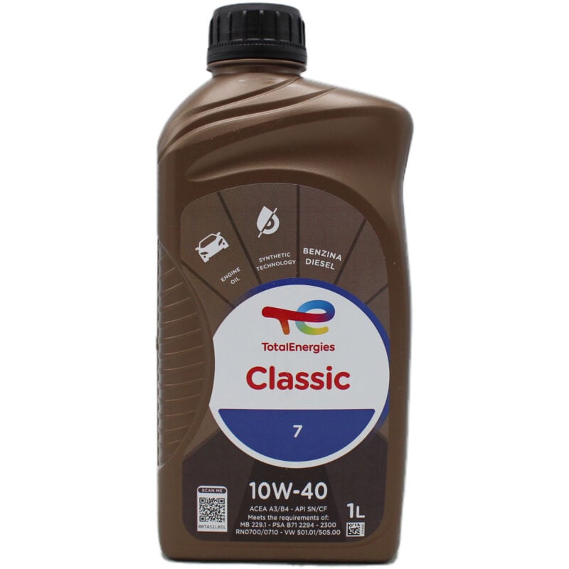 foto del prodotto olio motore total classic 7 10w 40 1l a3 b4