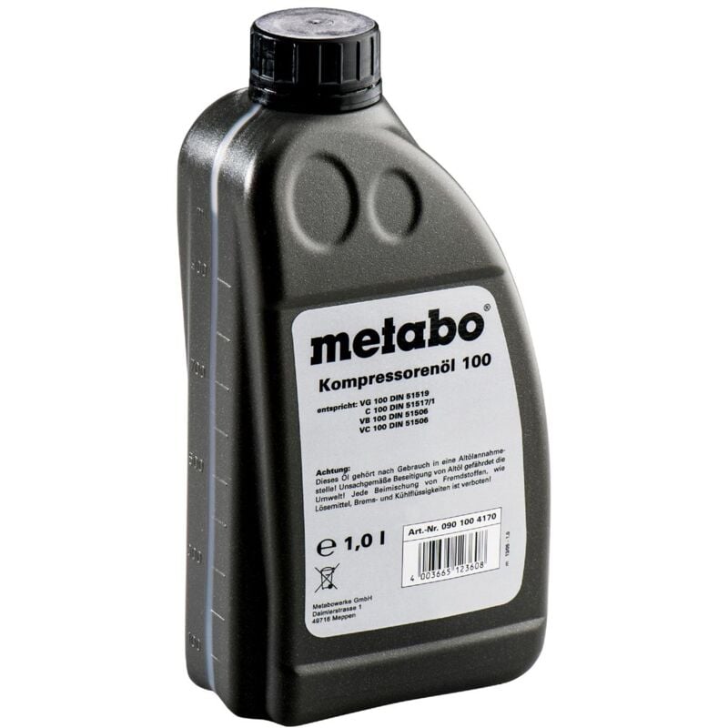foto del prodotto olio per compressori metabo 1 l