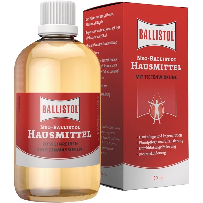 foto del prodotto olio per la cura della pelle neo ballistol senza conservanti, bottiglia da 100 ml
