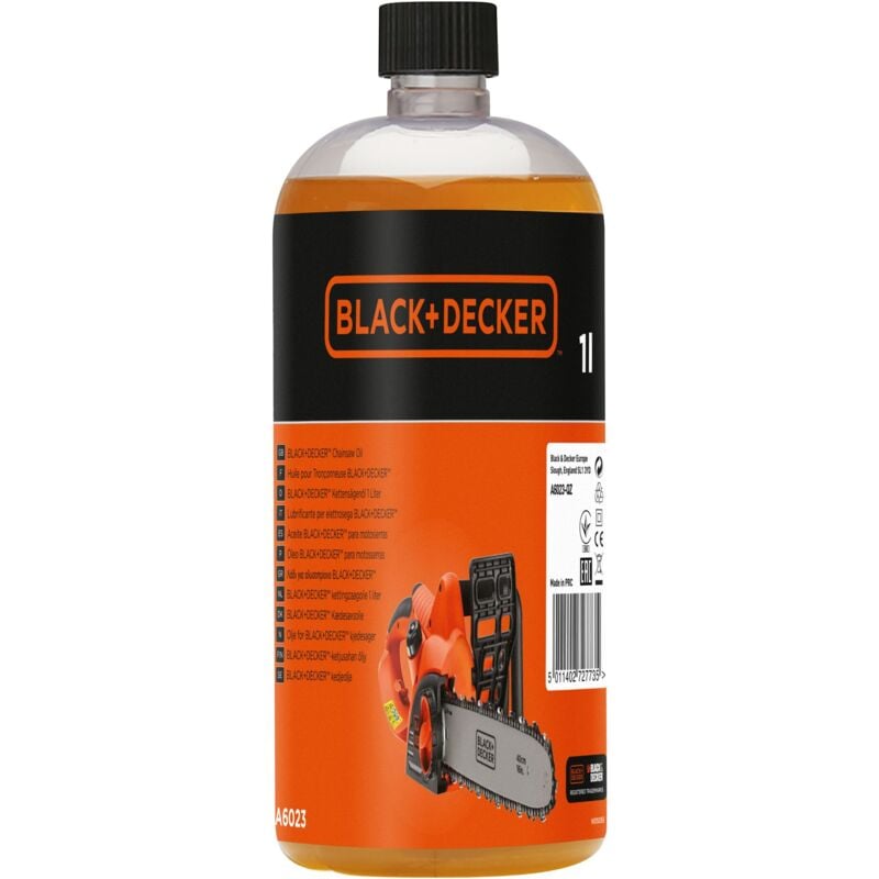 foto del prodotto olio per motoseghe 1 litro black decker a6023 qz