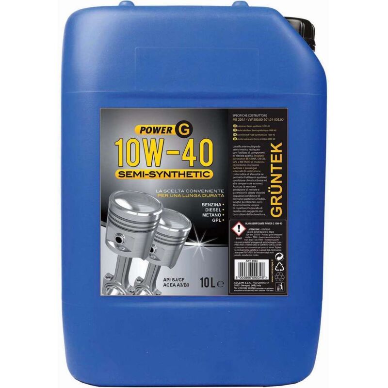 foto del prodotto olio power g semi sintetico 10l 10w40 per motori diesel e gpl