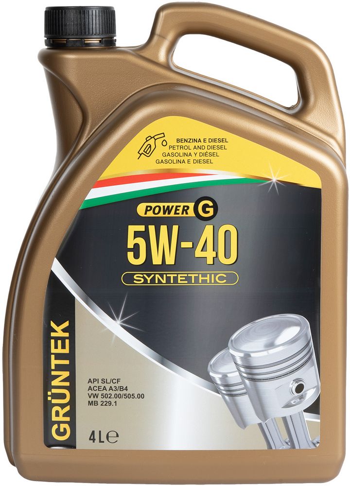 foto del prodotto olio power g sintetico 4l 5w40 per motori diesel benzina gpl