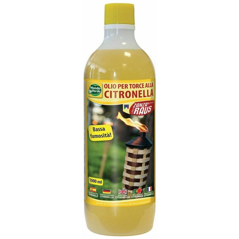 foto del prodotto olio profumato alla citronella per torce e lampade in bamb antizanzare lt1