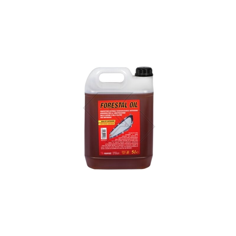 foto del prodotto olio protettivo biodegradabile antiusura catena da motosega forestal oil 5 litri