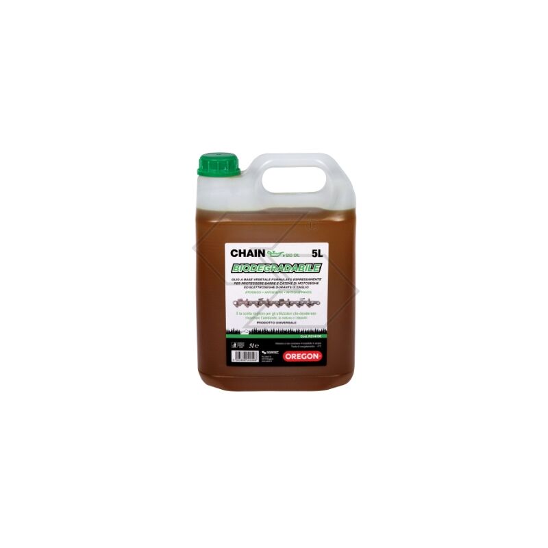 foto del prodotto olio protettivo biodegradabile oregon catena barre motosega chain 5 litri